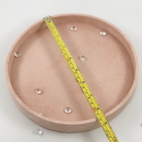 Nordic Round Pastel Pink Concrete Vanity Tray UK Free PnP