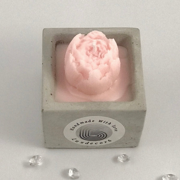 Scented Candles Pink Peony Handmade Luxdecor6