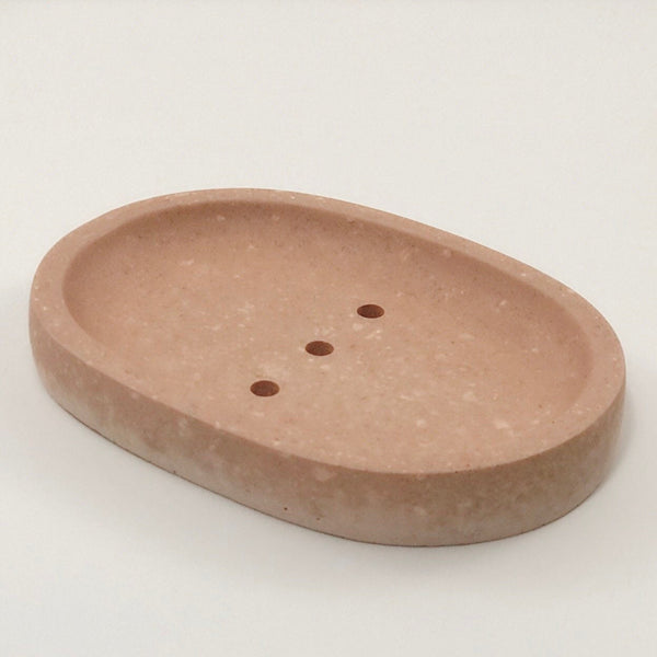 Nordic Oval Self Draining Soap Dish Holders Terracotta Handmade