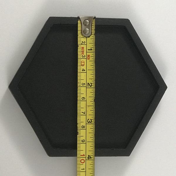 Set of 4pcs Black Hexagon Coasters Drinks Coaster Handmade