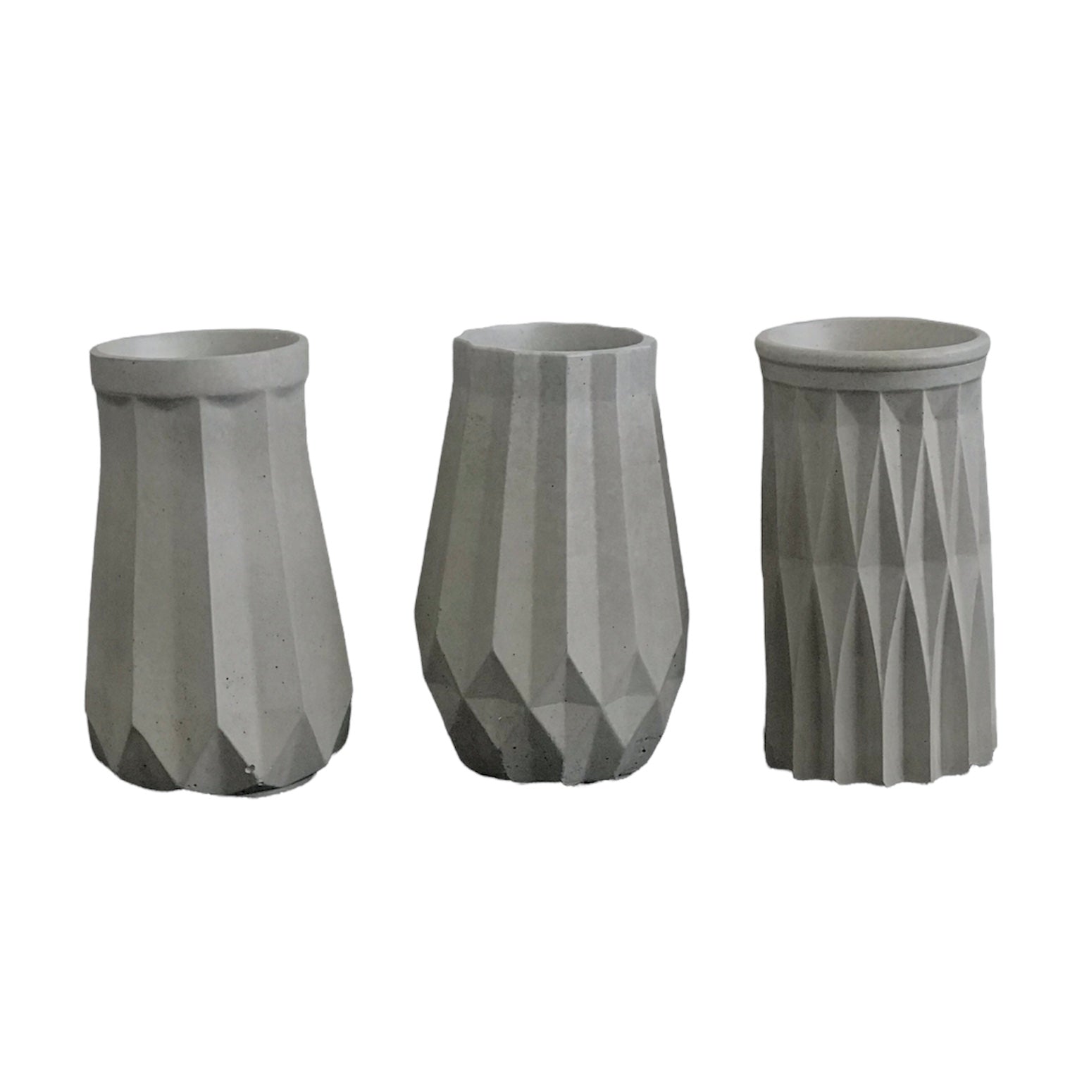 3Pcs Vase Set for Flowers Arrangement Home Decoration Vases Grey Luxdecor6