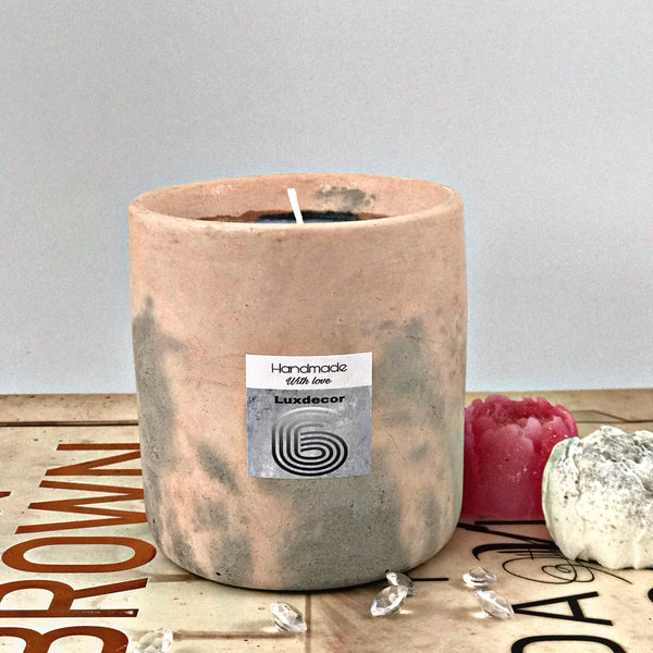 Scented Candles Large 40 Hours Soy Candle with Lid Handmade Luxdecor6