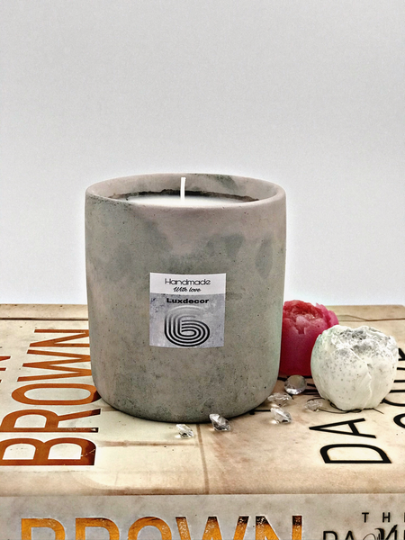 40 hrs Large Purple Grey Marble Angel highly Scented Soy Wax Candles