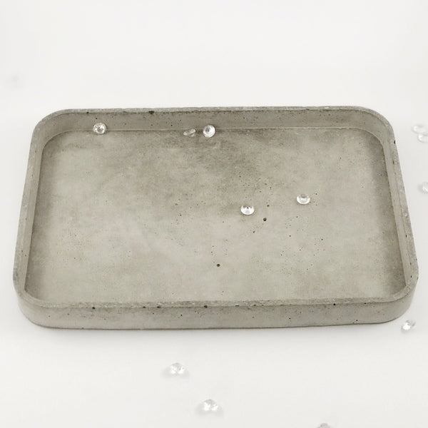 Large Nordic Geometric Concrete Vanity Tray UK Free PnP