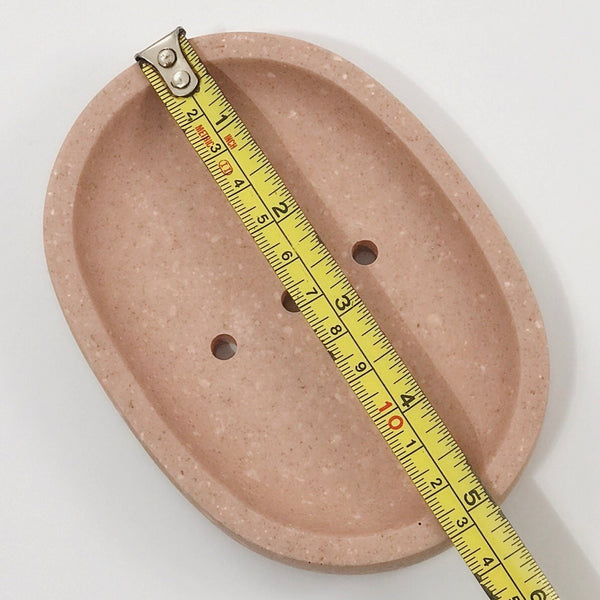 Nordic Oval Self Draining Soap Dish Holders Pink Handmade