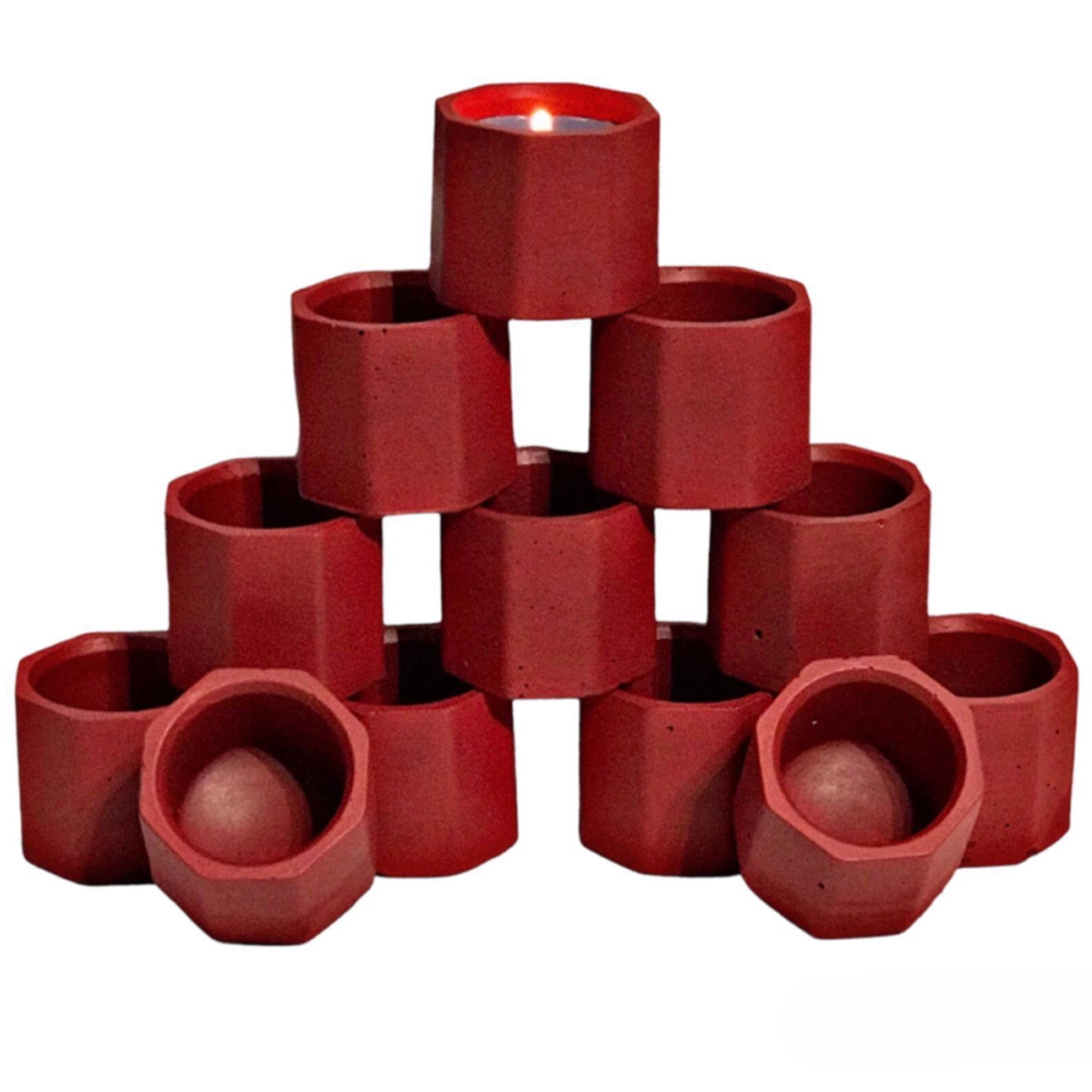 Wholesale Red Empty Candle Jars for Making Candles Bulk Handmade Luxdecor6