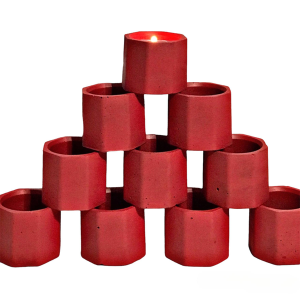 Wholesale Red Empty Candle Jars for Making Candles Bulk Handmade Luxdecor6