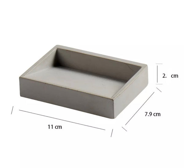 Nordic Self Draining Soap Dish Holders Grey Handmade