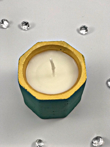 Scented Candles Gold Emerald Green Handmade Luxdecor6